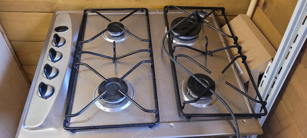 Gaskookplaat, Witgoed en Apparatuur, Ophalen, Gebruikt, 4 kookzones, Inbouw