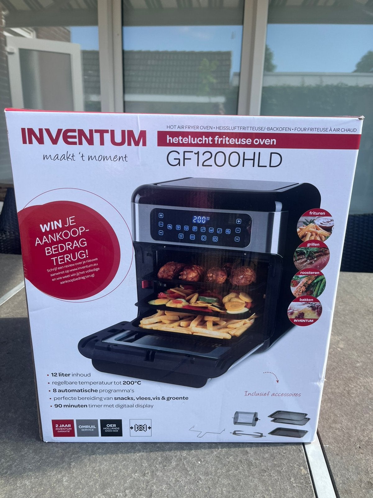 Hetelucht friteuse oven Inventum, Ophalen of Verzenden, Nieuw