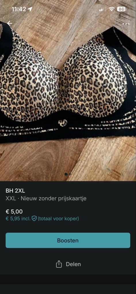BH 2XL Panterprint - Nieuw zonder prijskaartje, Ophalen of Verzenden, Overige kleuren, BH