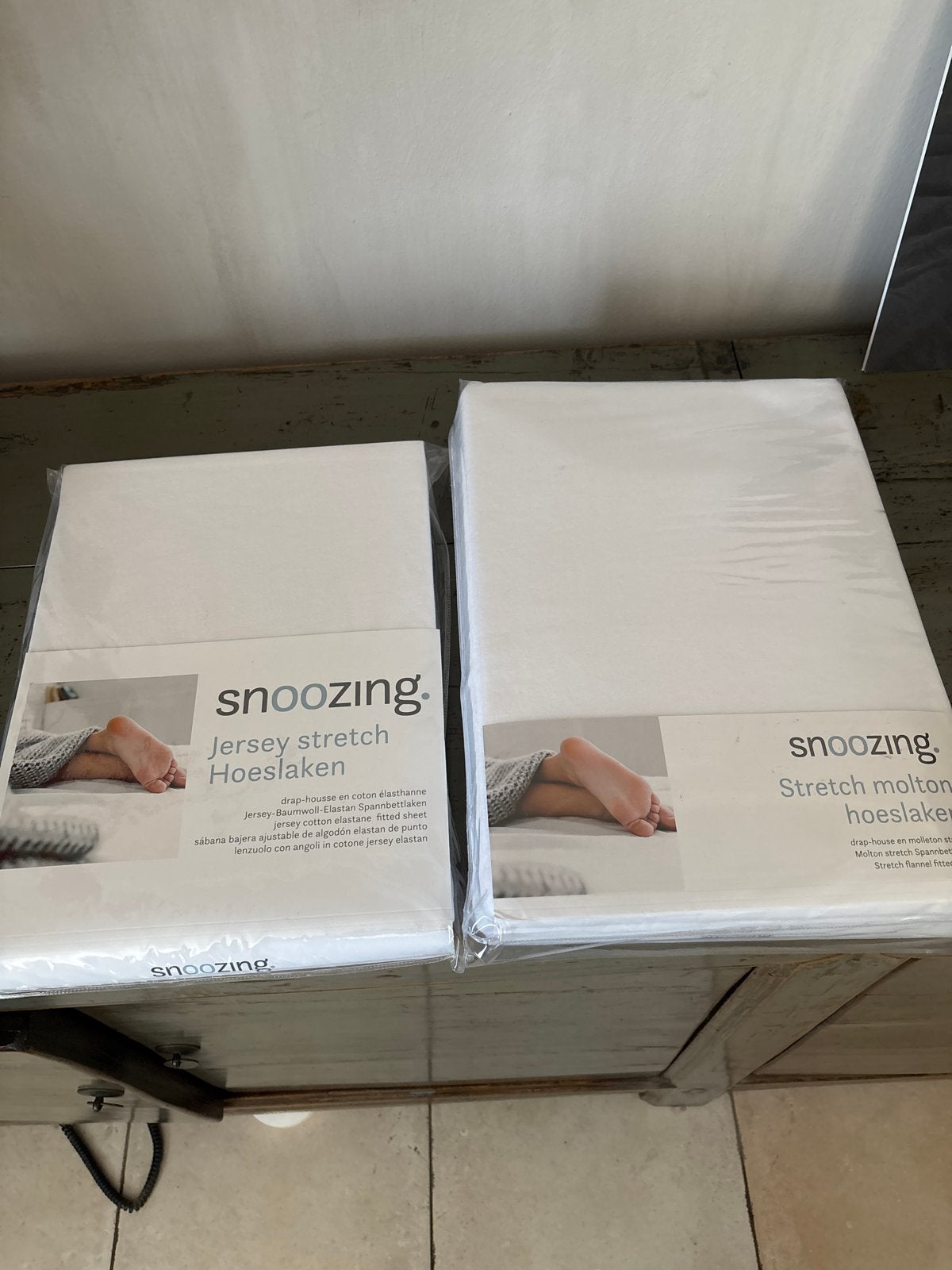 Snoozing Jersey Stretch Hoeslakens - Nieuw 90/100 - 200/220, Huis en Inrichting, Slaapkamer | Beddengoed, Ophalen, Overige maten
