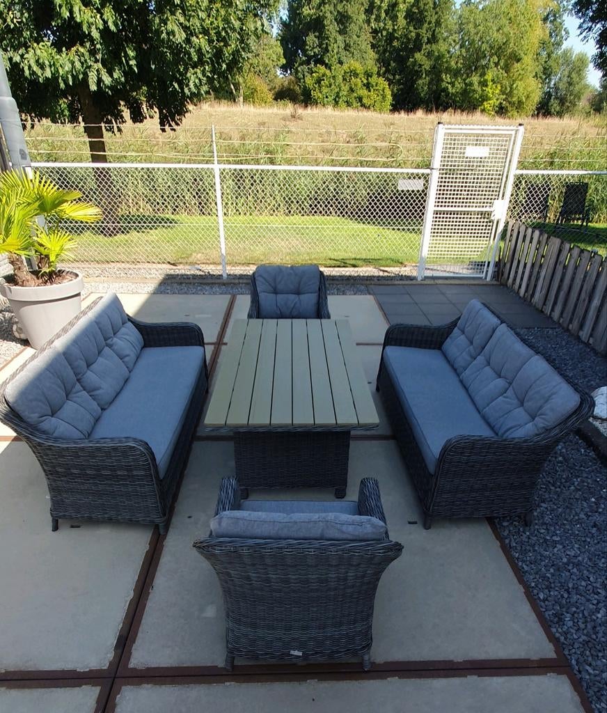 Tuinset / loungeset ZGAN, Tuin en Terras, Tuinsets en Loungesets, Ophalen, Zo goed als nieuw, Aluminium, Bank