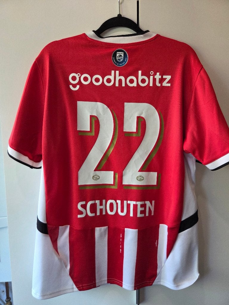 PSV Thuis Shirt 2024 2025 maat L Schouten, Maat L, Ophalen of Verzenden, Zo goed als nieuw, Shirt