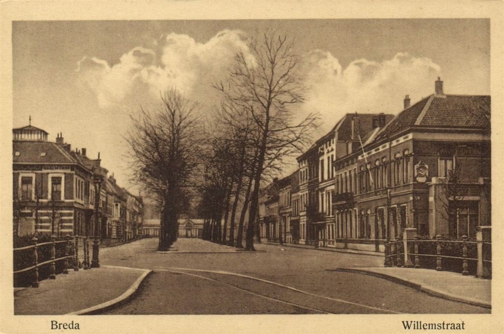 Breda - Willemstraat - ongelopen, Verzenden, 1920 tot 1940, Ongelopen, Noord-Brabant