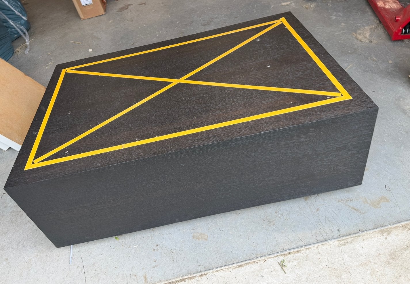 Nieuwe Eiken salontafel rechthoekig walnoot, Ophalen, 100 tot 150 cm, 50 tot 100 cm, Zo goed als nieuw