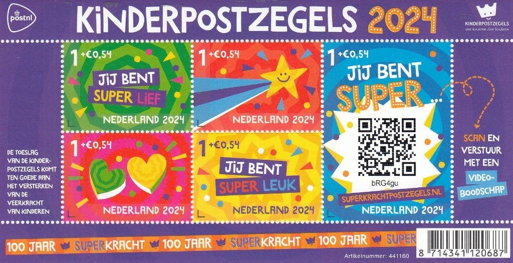 Nederland- 2024.38.2- SET 100 Jaar Kinderpostzegels- P, Postzegels en Munten, Postzegels | Nederland, Ophalen of Verzenden, Na 1940