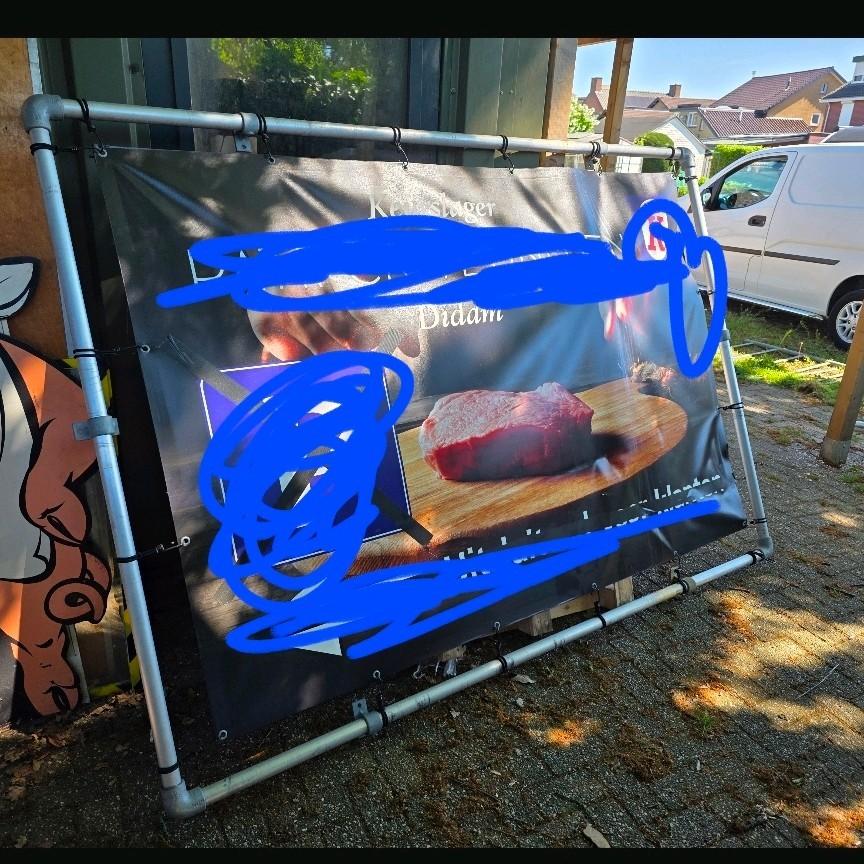 Reclamebord Keurslager Patrick Teunissen Didam, Gebruikt, Onbekend, Ophalen of Verzenden, Onbekend