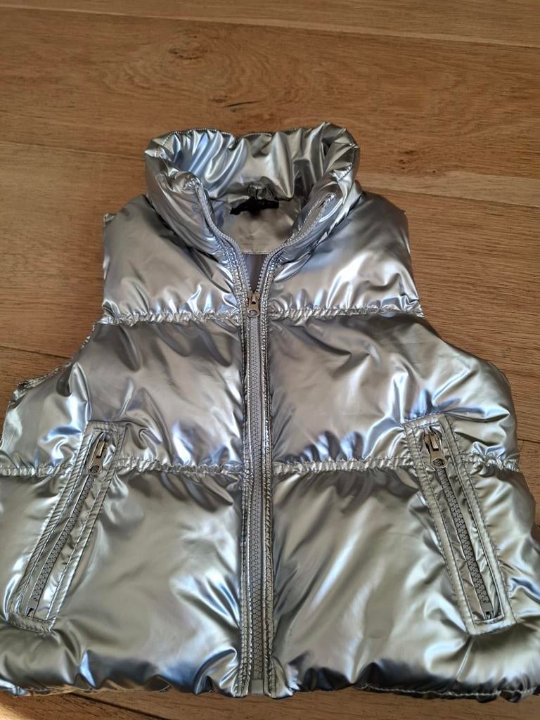 D-ZINE Zilveren Bodywarmer Maat 152/158, Maat 46/48 (XL) of groter, Ophalen of Verzenden, Zo goed als nieuw, D-ZINE