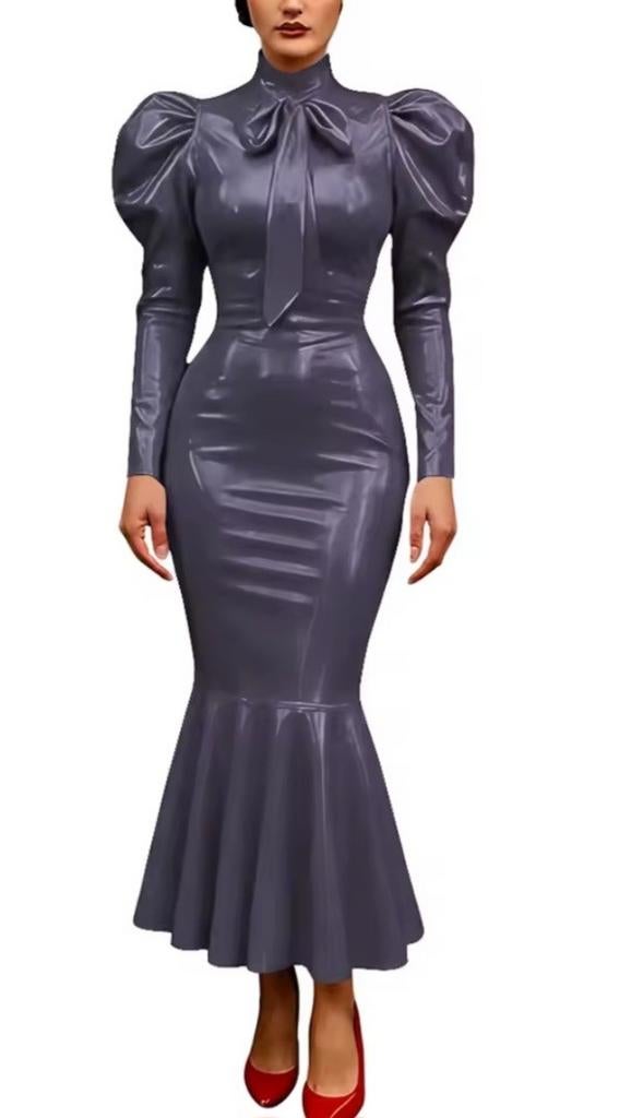 Jurk met mooie strik, tm 7XL, Verzenden, Nieuw, Onder de knie