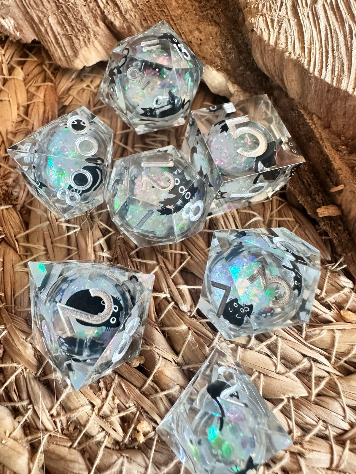 DND dice / Cats / katten / dobbelstenen / RPG / D&D, Hobby en Vrije tijd, Wargaming, Ophalen of Verzenden, Zo goed als nieuw, Overige soorten