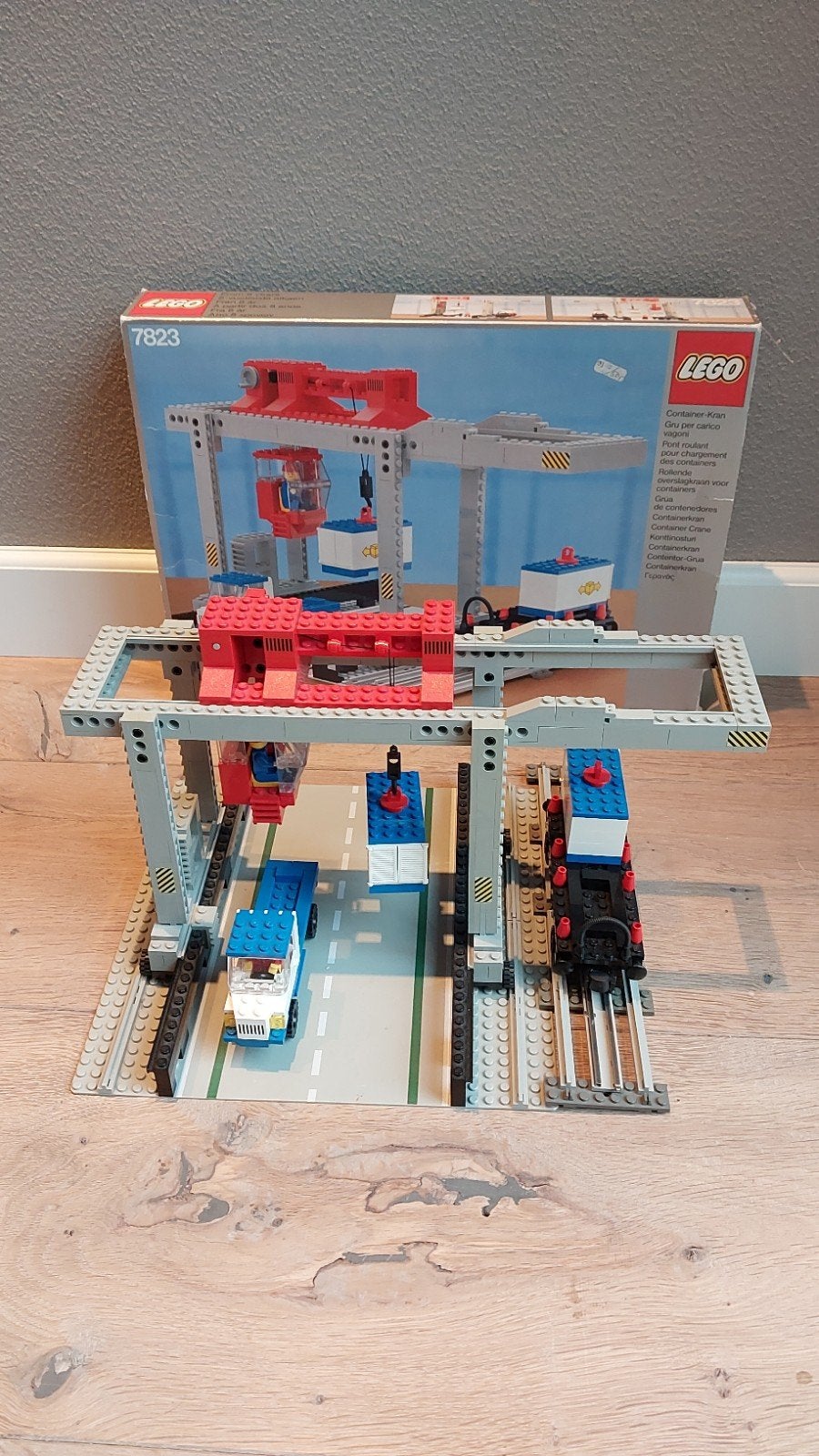 Lego 7823 Container Crane Depot 12V Trein, Ophalen of Verzenden, Gebruikt, Lego