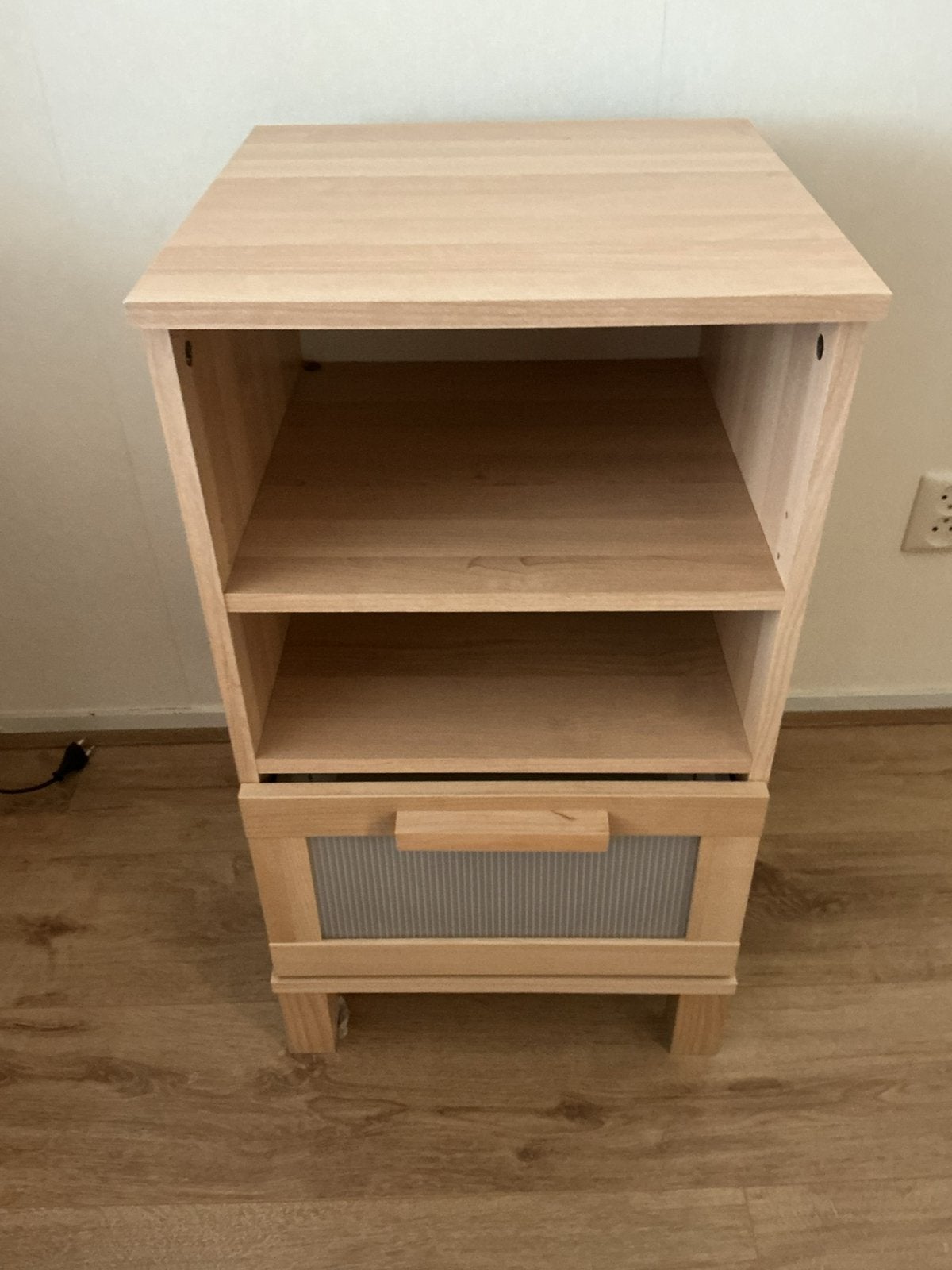 2 nachtkastjes met lade, Huis en Inrichting, Ophalen, Zo goed als nieuw, Minder dan 45 cm