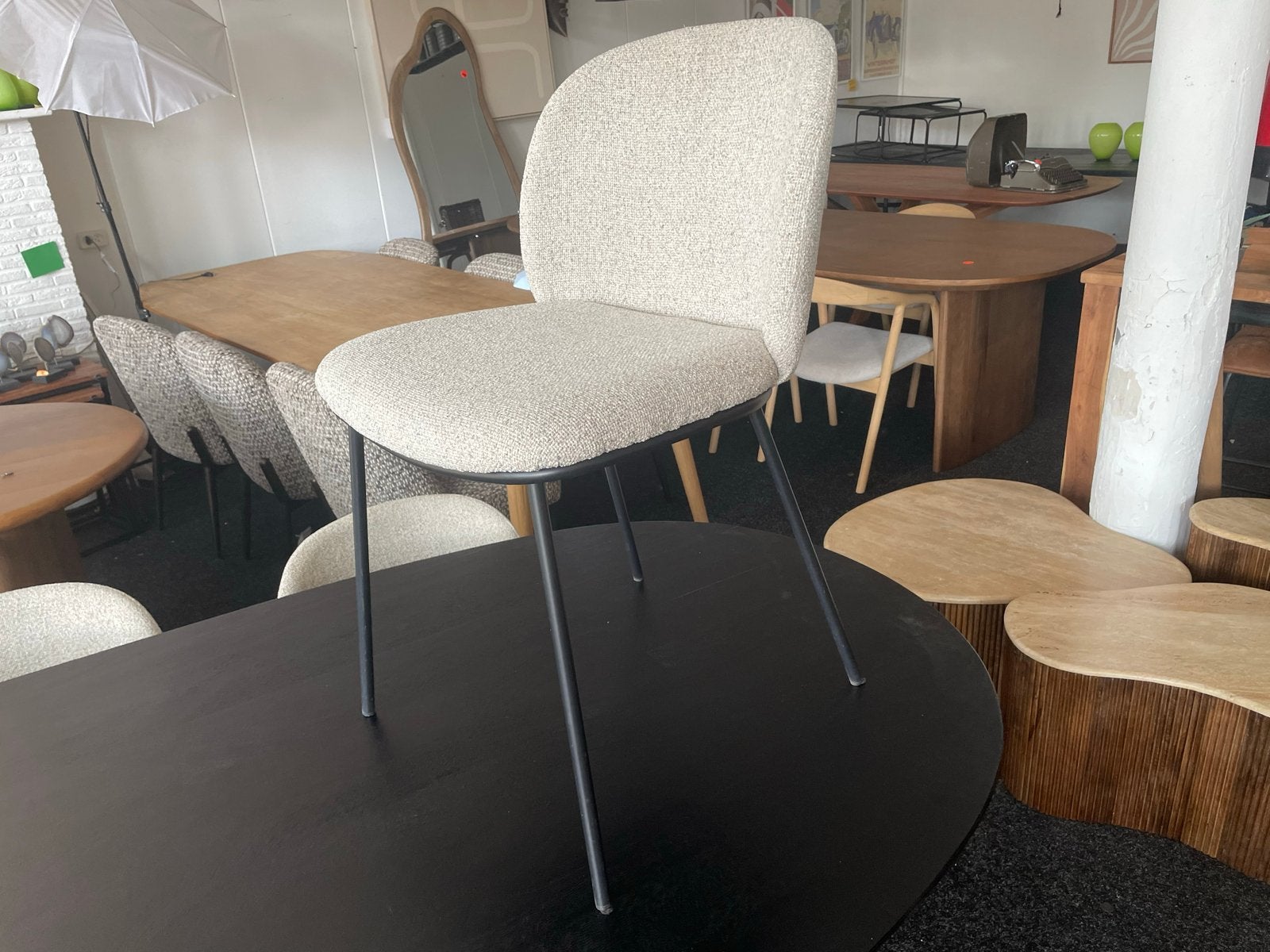 Clypso Stoelen Licht Beige Showroom Modellen, Ophalen, Overige kleuren, Nieuw, Stof