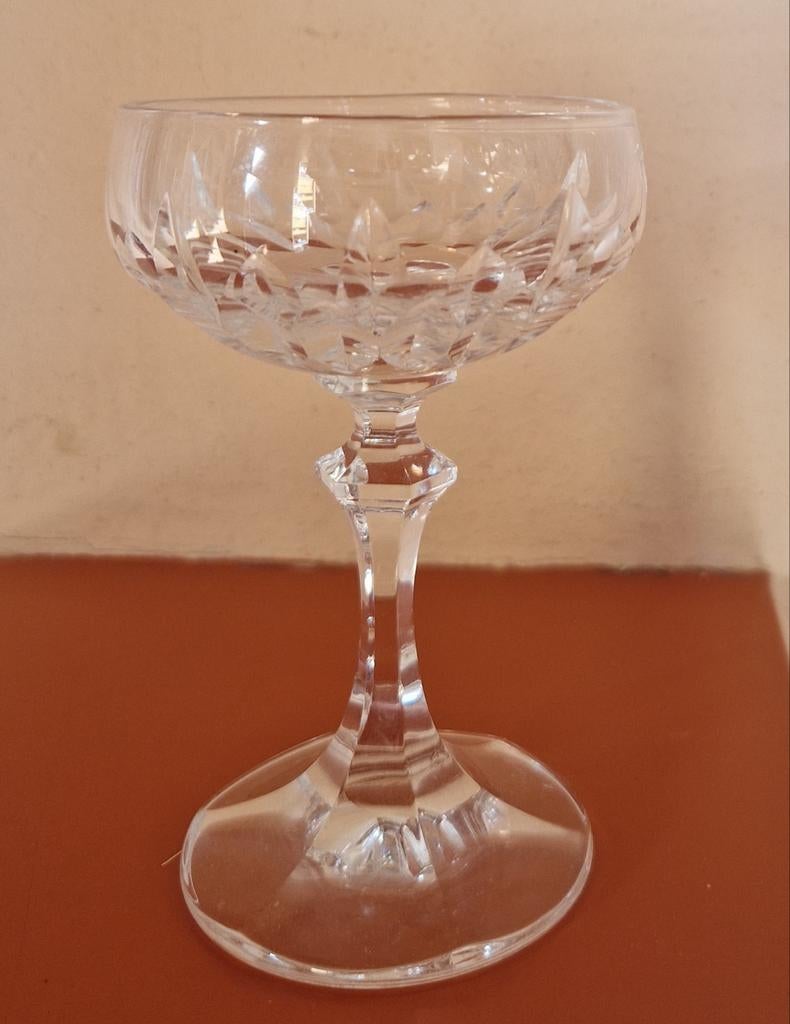 5 kristallen glaasjes, Antiek en Kunst, Antiek | Glas en Kristal, Ophalen of Verzenden