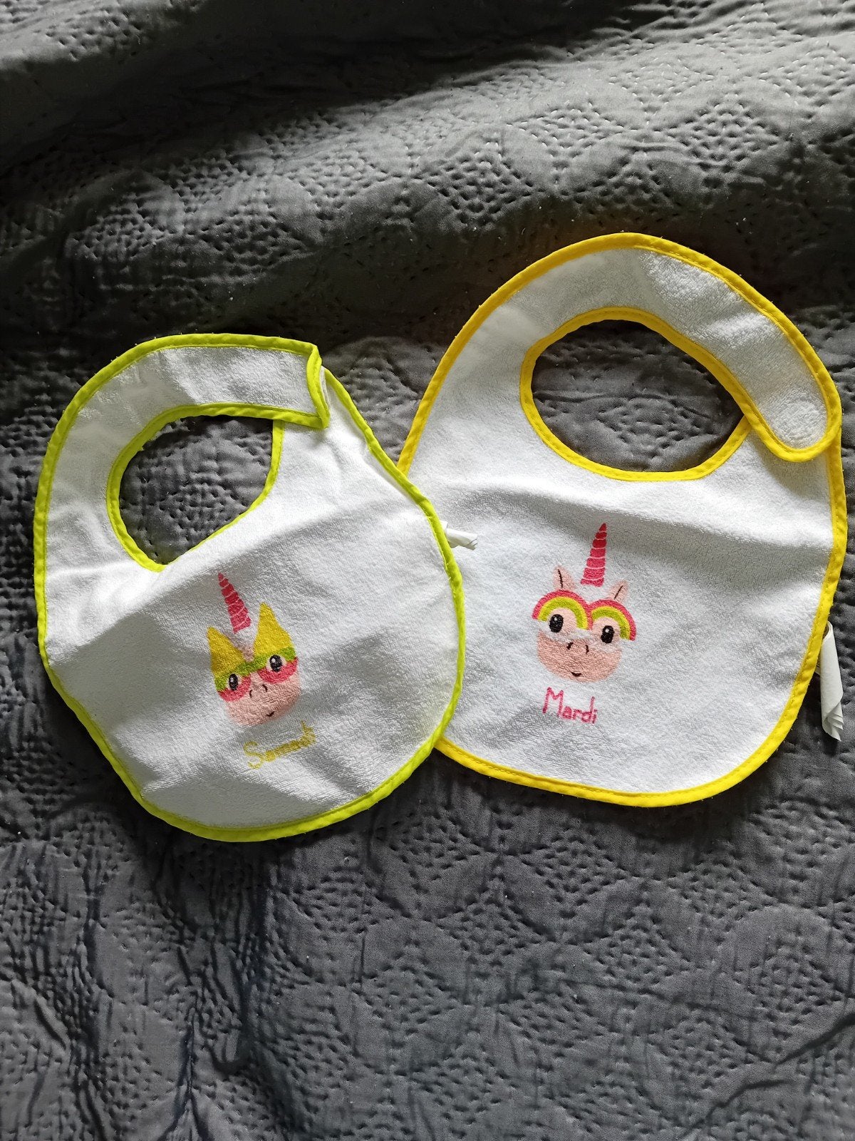 2x Slabber Premaman Katoen Polyester Eenhoorn, Kinderen en Baby's, Ophalen of Verzenden, Zo goed als nieuw