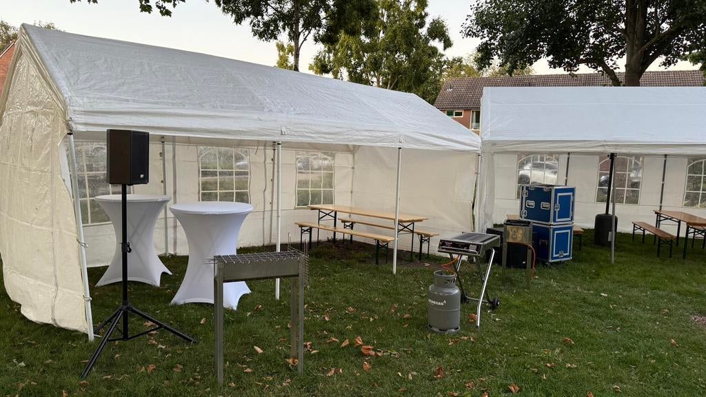 Verhuur Partytent 8x4 en 6x3, Tuin en Terras, Partytenten, Ophalen, Zo goed als nieuw, 5 tot 8 meter