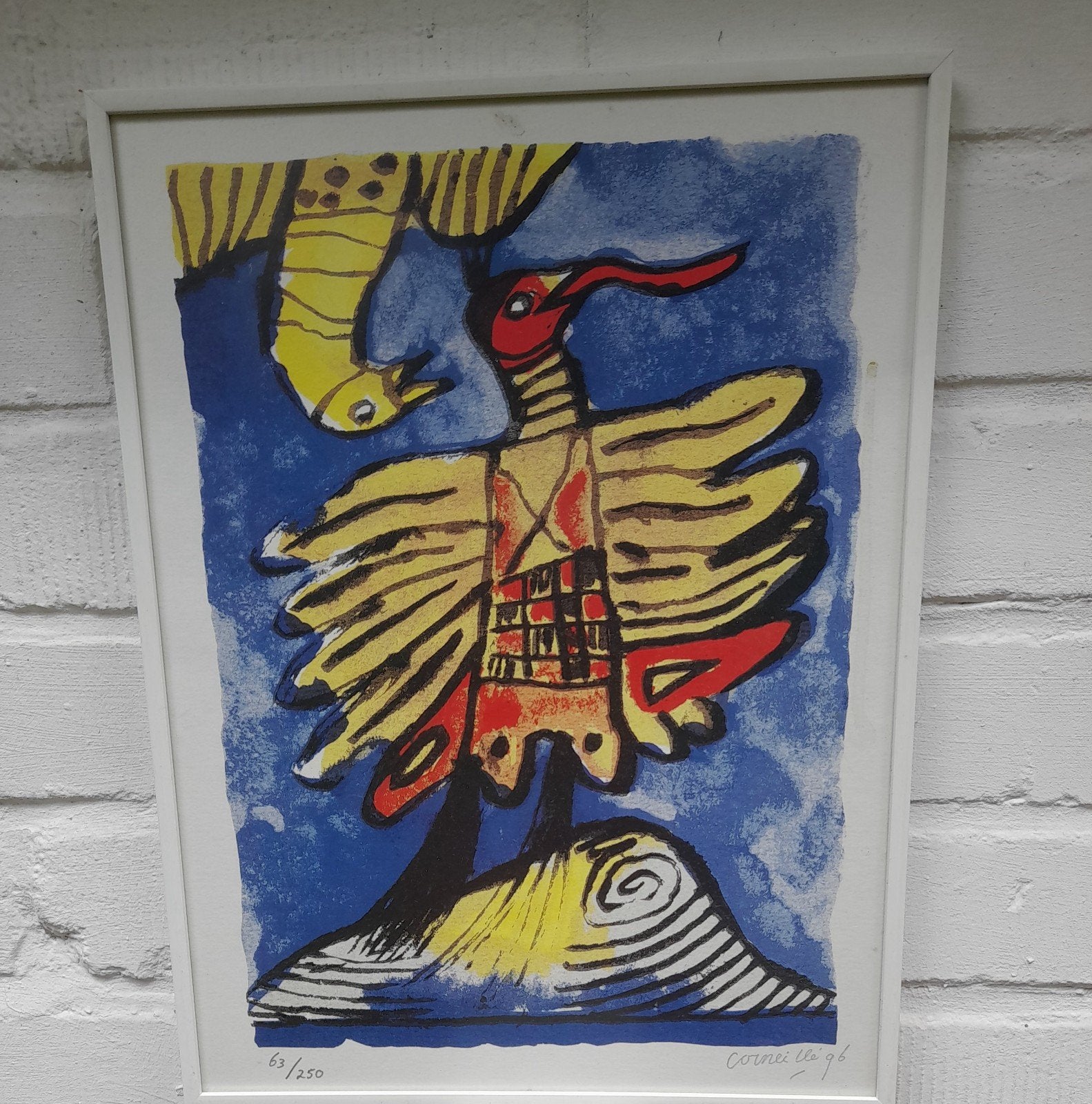 Corneille Lithografie - fantasie figuren, Gesigneerd, Ophalen of Verzenden, Lithografie