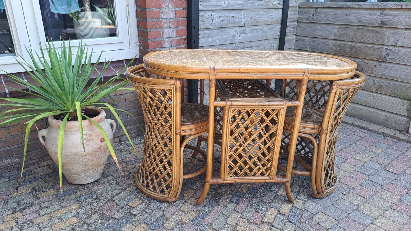 Bistroset rotan, Ophalen, Zo goed als nieuw