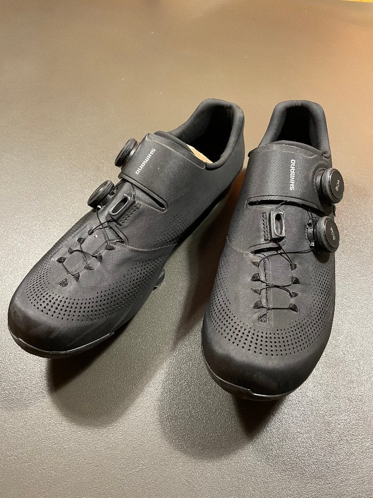 Shimano RC7 wielrenschoenen, zwart, maat 45 (valt klein), Ophalen of Verzenden, Gebruikt, Schoenen