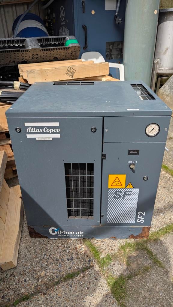 Atlas Copco SF2 Olievrije Compressor - 2015, Ophalen