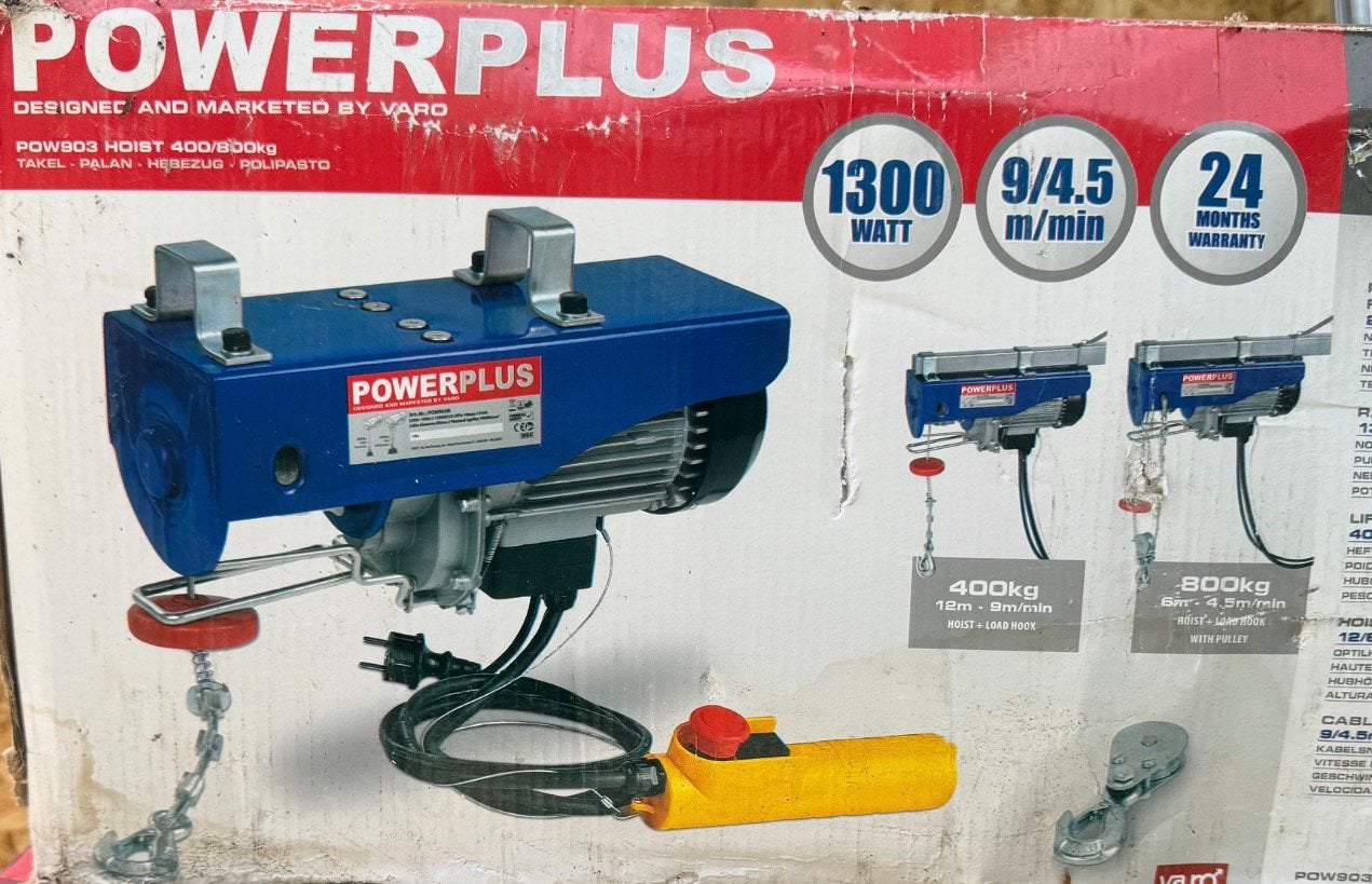 Powerplus 800kg 1300Watts, Ophalen of Verzenden, Zo goed als nieuw, Overige typen