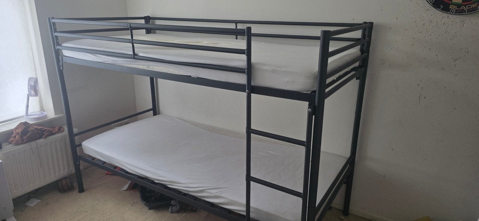 Stevig metalen stapelbed - Ideaal voor kleine ruimtes, Ophalen, Tweepersoons, 90 cm, Stapelbed
