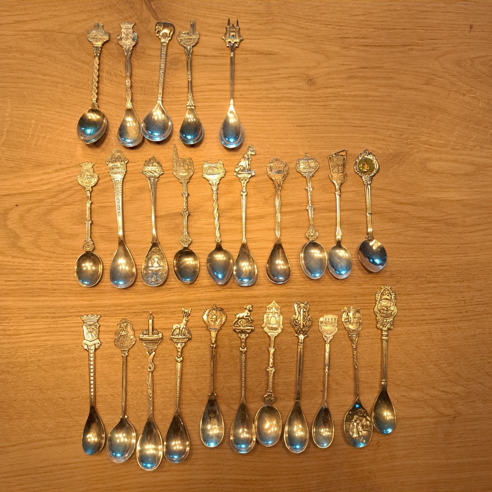 Verzameling van diverse theelepels, Antiek en Kunst, Ophalen of Verzenden