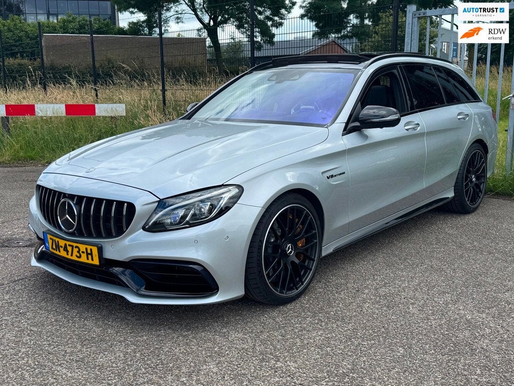 Mercedes-Benz C-klasse Estate AMG C63 S Schaalstoelen Cerami, Auto's, Automaat, Achterwielaandrijving, Gebruikt, Leder