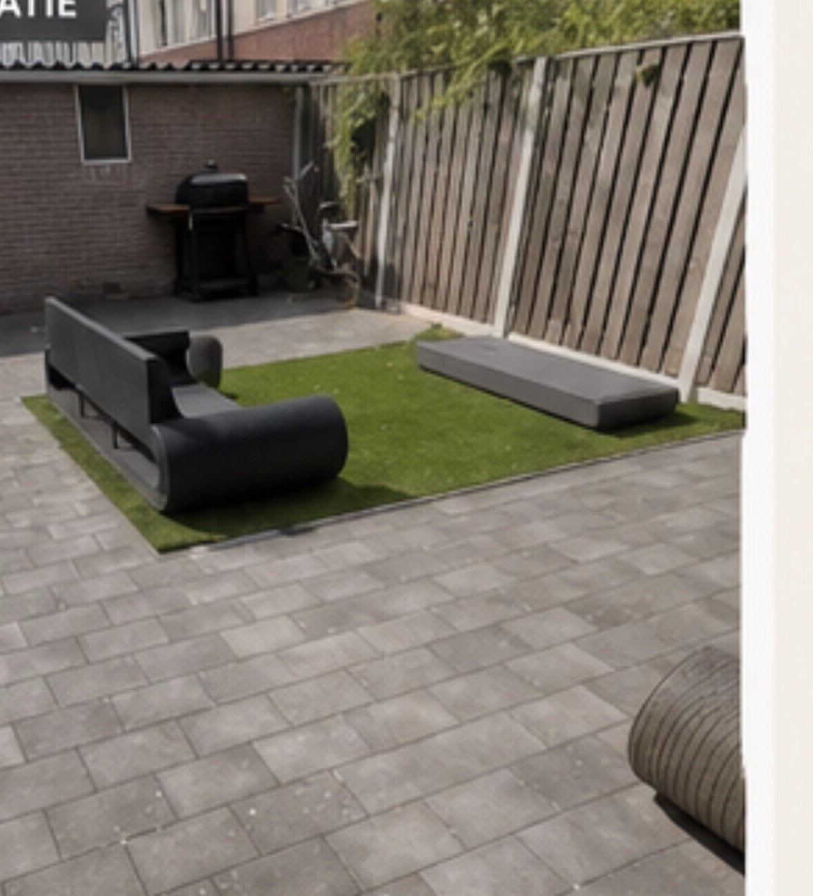 Gratis lounge bank en twee lounge stoelen, Tuin en Terras, Ophalen, Gebruikt