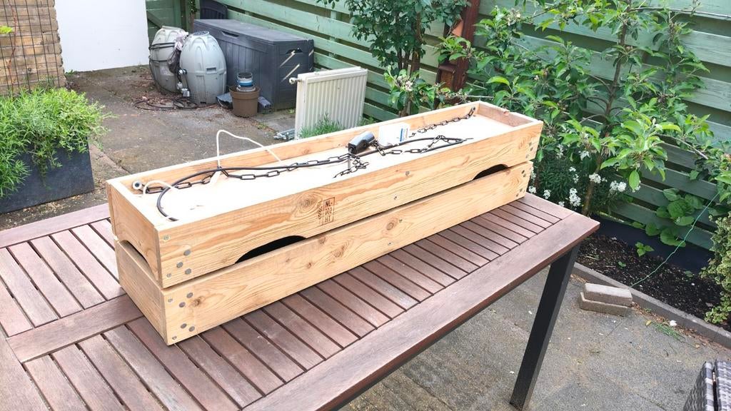Houten pallet hanglamp, Ophalen, Minder dan 50 cm