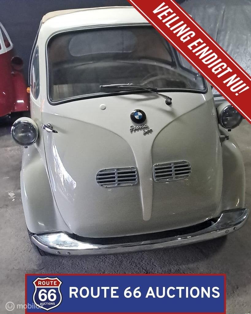 BMW Isetta 300 | 1960 | Route 66 Auctions, Auto's, Oldtimers, Overige carrosserieën, Zwart, Bedrijf, Handgeschakeld