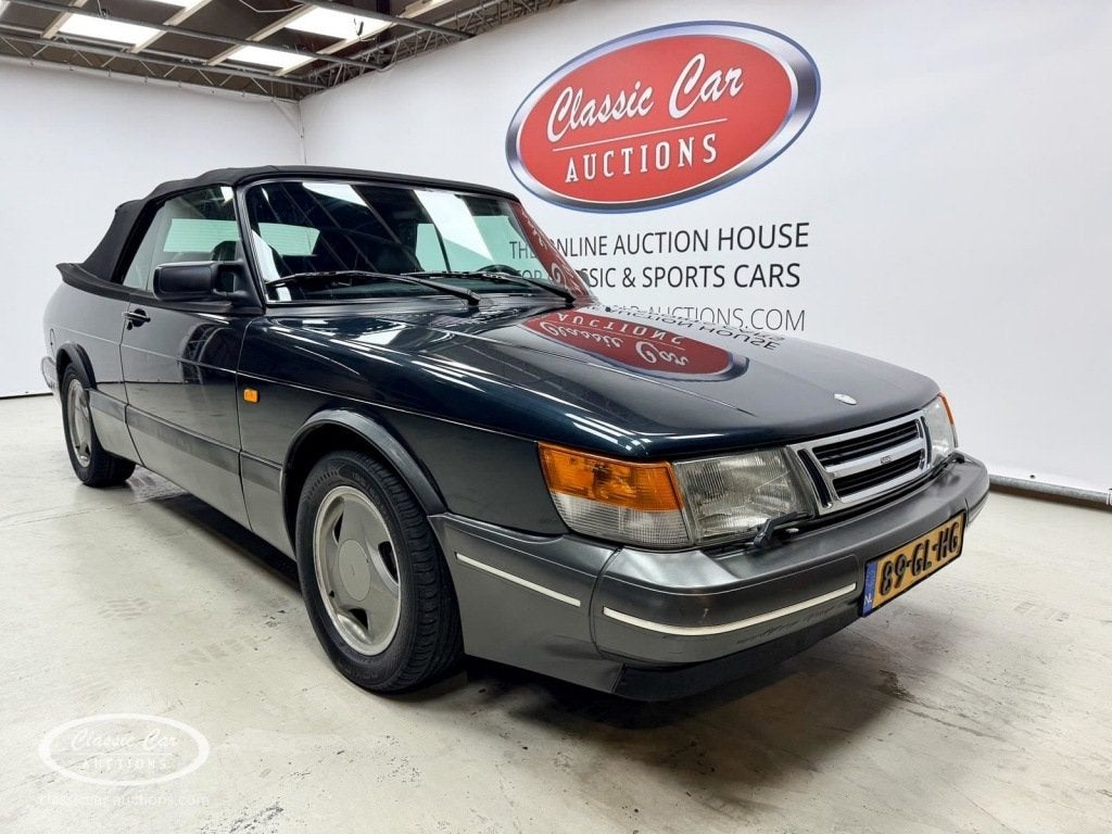 Saab 900 Convertible - ONLINE AUCTION, Auto's, Voorwielaandrijving, 145 pk, Cabriolet, Blauw