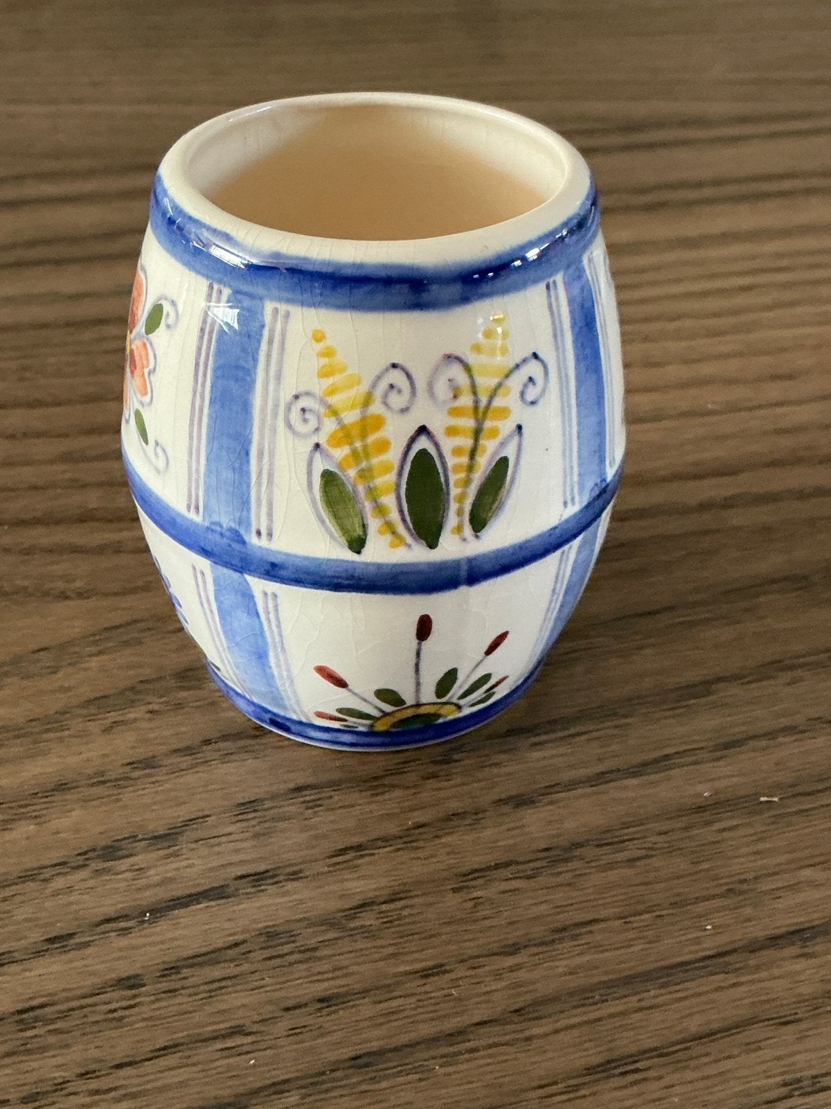 Handgeschilderd vaasje, 8 cm hoog Aurora Workum, Antiek en Kunst, Ophalen of Verzenden