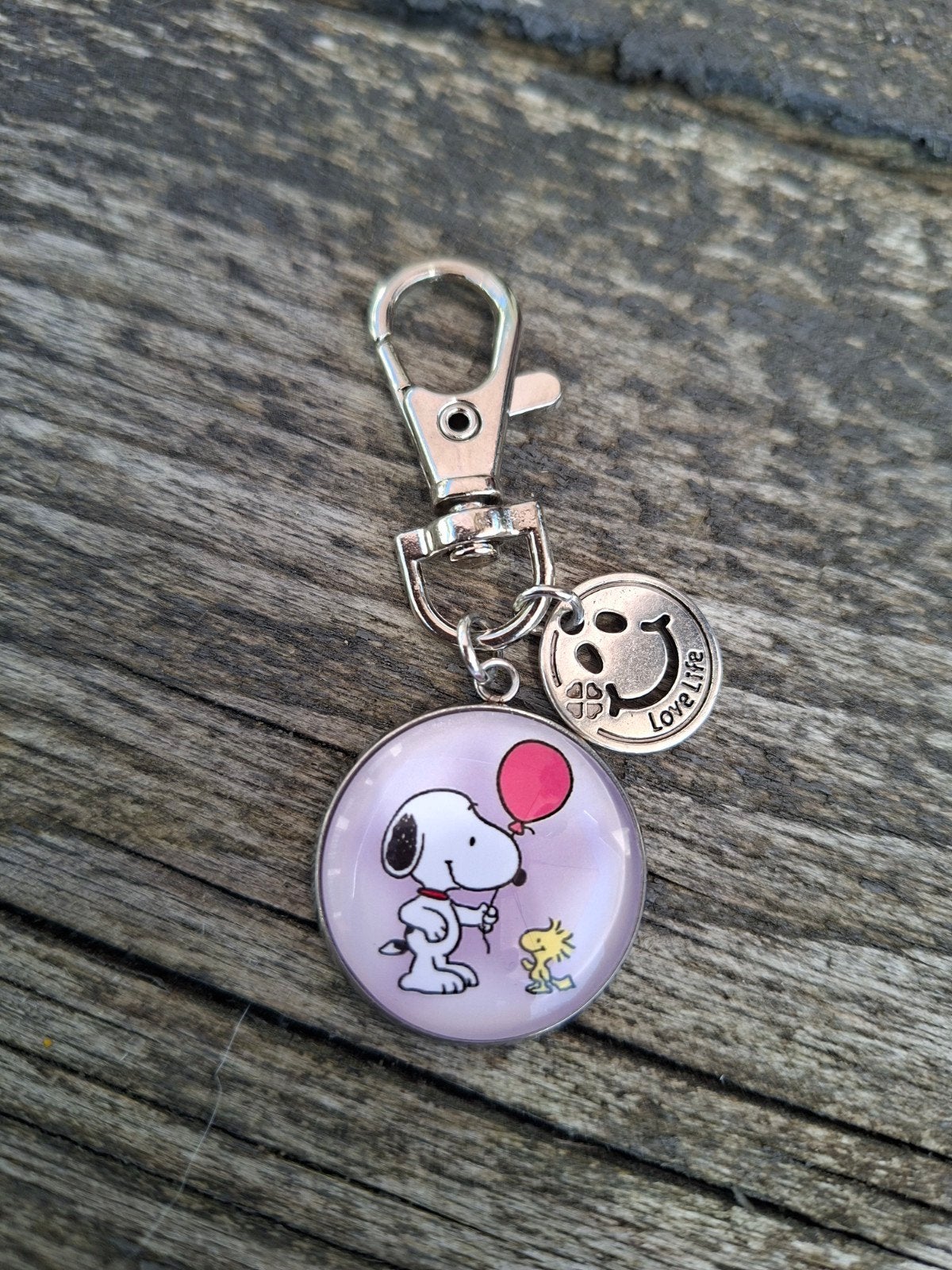 Sleutelhanger Snoopy Woodstock smiley, Verzamelen, Ophalen of Verzenden, Nieuw