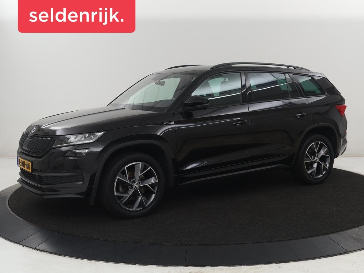 Skoda Kodiaq 1.5 TSI Sportline Business | Leder/alcantara |, Auto's, Skoda, 4 cilinders, 150 pk, Zwart, Origineel Nederlands