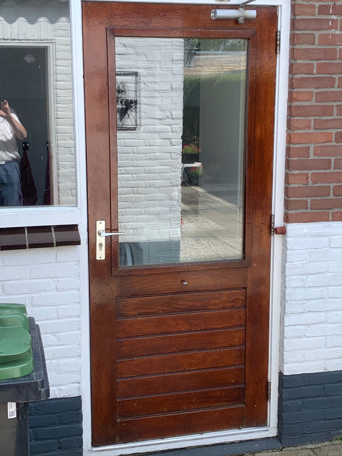 Buitendeur -Buitenraam, Doe-het-zelf en Verbouw, Kozijnen en Schuifpuien, 75 tot 150 cm, Gebruikt, Overige typen, Ophalen of Verzenden