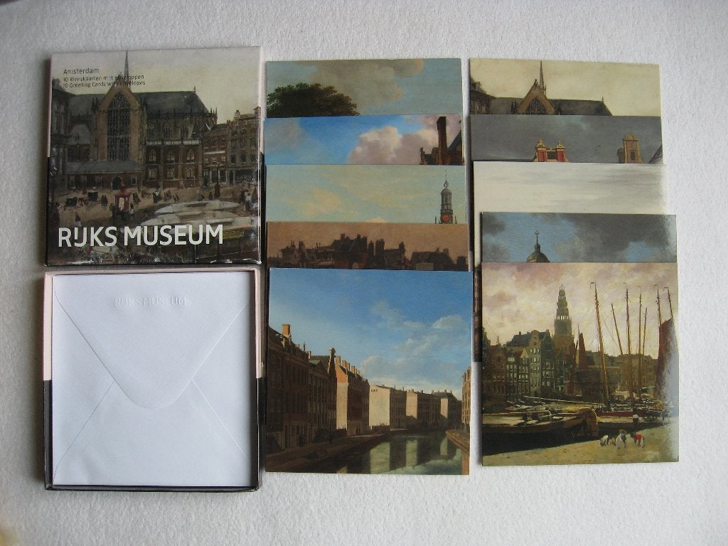 RIJKSMUSEUM Amsterdam, doosje met 10x wenskaart +enveloppen, Ophalen of Verzenden, 1980 tot heden, Ongelopen, Noord-Holland