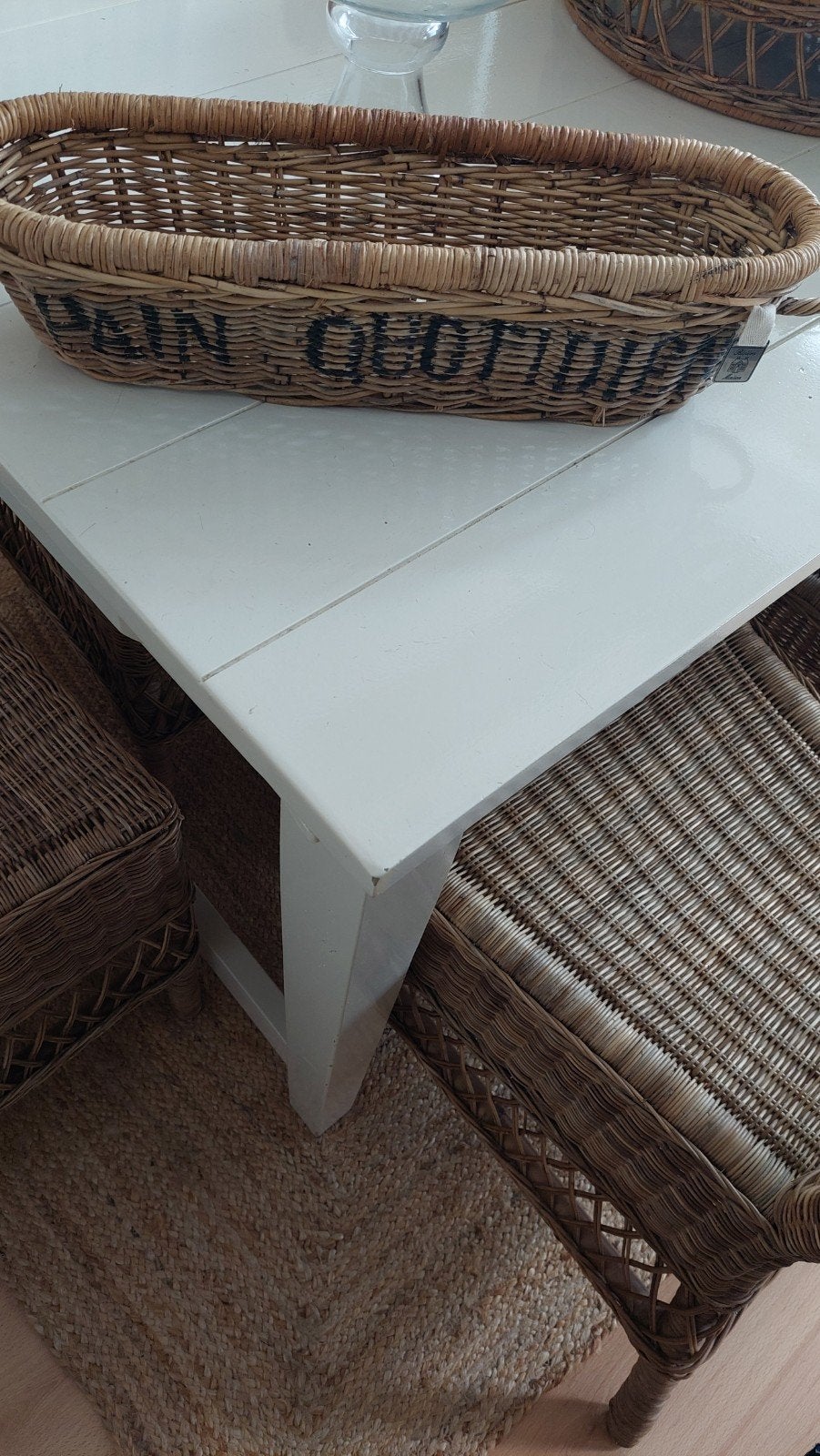riviera maison rustic rattan stokbrood mand, Ophalen of Verzenden, Gebruikt, Ovaal, Riet