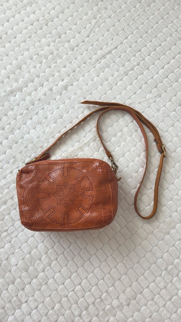 Campomaggi leren crossbody tas | Made in Italy | cognac, Verzenden, Gebruikt, Bruin, Handtas