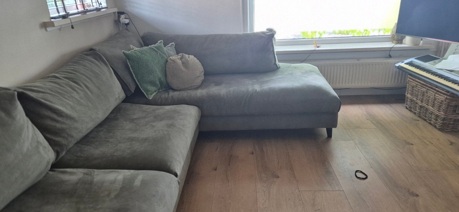 Grote goossens hoekbank in goede staat, Ophalen, Gebruikt, 100 tot 125 cm, Hoekbank