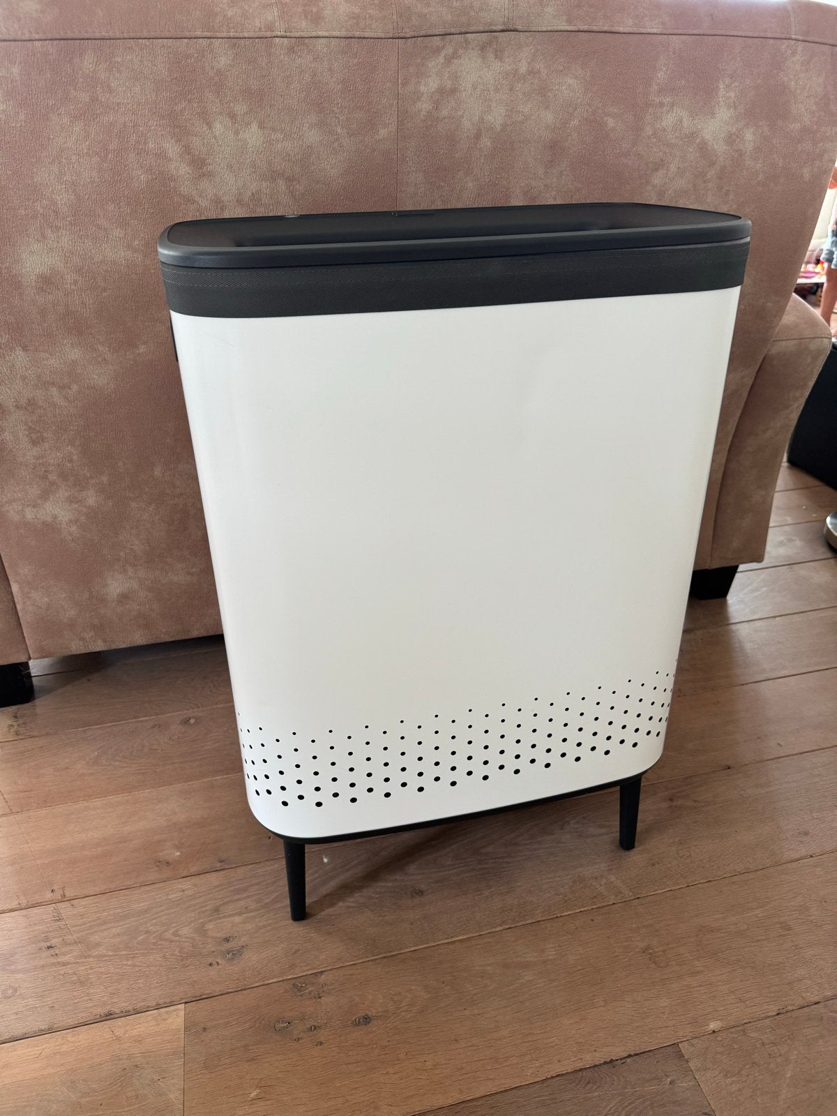 Brabantia BO Wasbox Hi - 2x45L - Wit - wasmand twee vakken, 40 liter of meer, Ophalen, Gebruikt