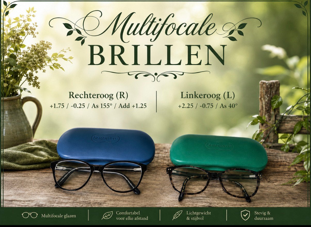 2 multifocale brillen waarvan 1 nog helemaal nieuw en ZGAN!, Ophalen of Verzenden, Nieuw, Bril, Overige merken