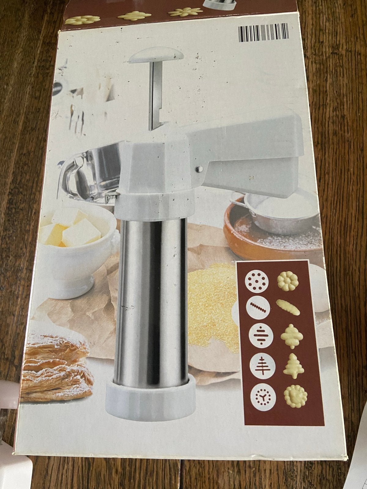 Koekjespers / Deegspuit met diverse vormen, Overige typen, Ophalen of Verzenden, Zo goed als nieuw, Metaal