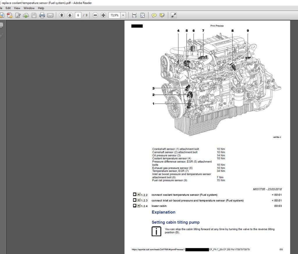 DAF EURO 6 Service Manual XF en CF Pack, Verzenden