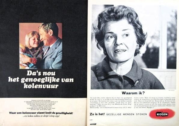 4 vintage advertenties reclames gas kolen 1956-67 energie, Verzamelen, Merken en Reclamevoorwerpen, Ophalen of Verzenden, Gebruikt