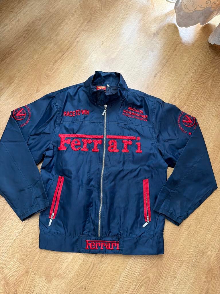 Ferrari Michael Schumacher Jas - Maat S, Ophalen of Verzenden, Zo goed als nieuw, Maat 46 (S) of kleiner, Blauw