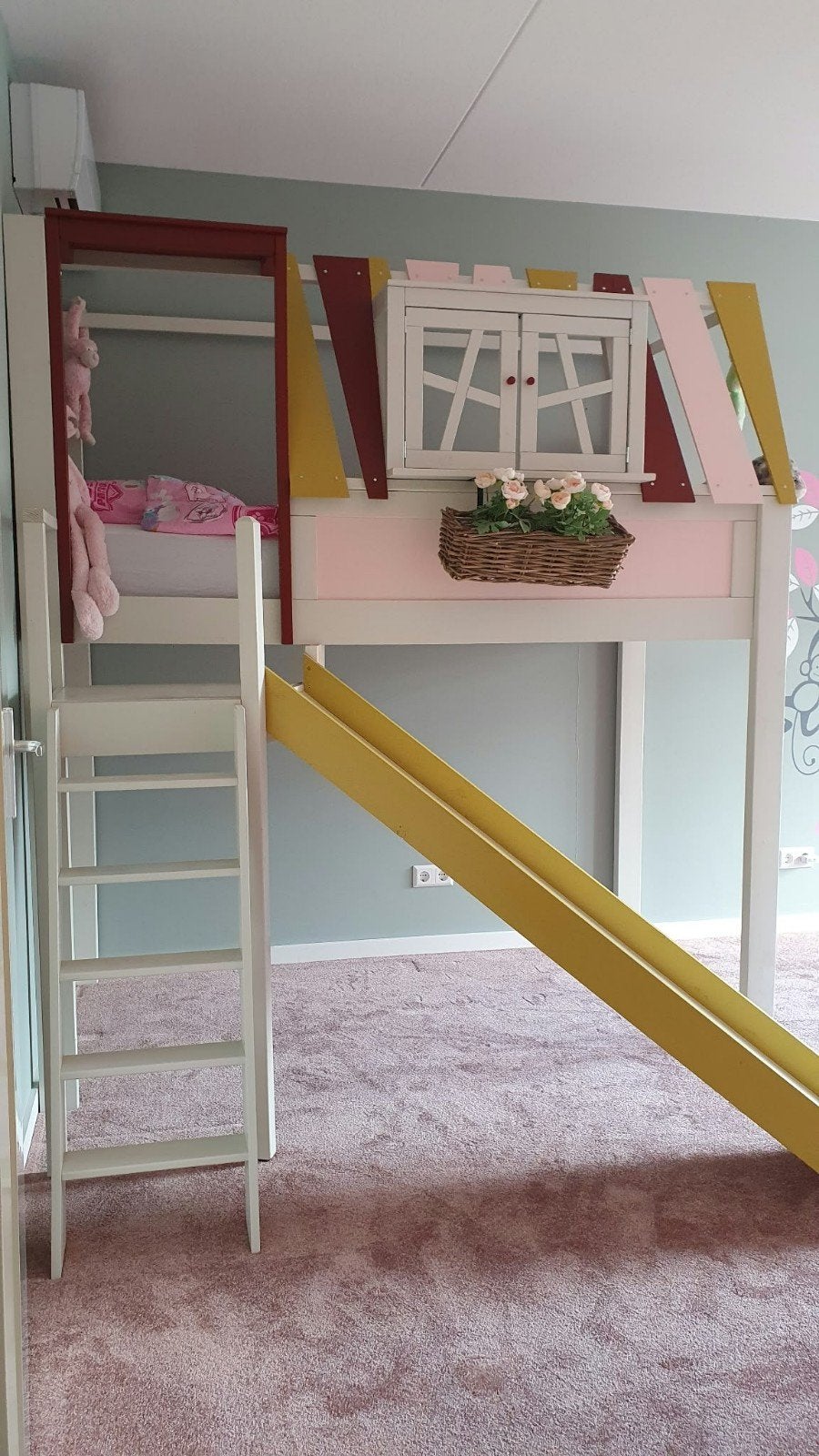 hoogslaper huisje z.g.a.n., Ophalen, 85 tot 100 cm, Zo goed als nieuw, Matras