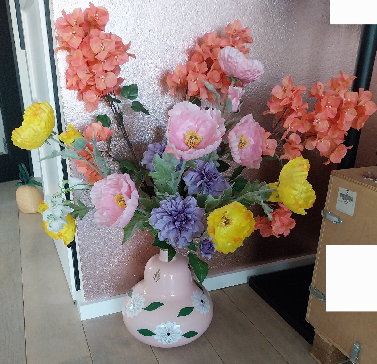 Nieuwe Prachtige Kunstbloemen los of als boeket o.a Klaproos, Inclusief kunstbloemen, Binnen, Roze, Kunstbloem