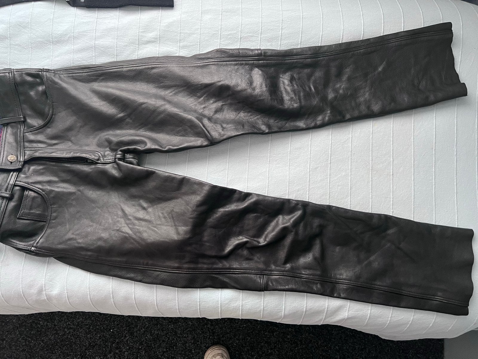 Leren motorbroek - Macna - Maat 34, Ophalen, Tweedehands, Heren, Broek | leer