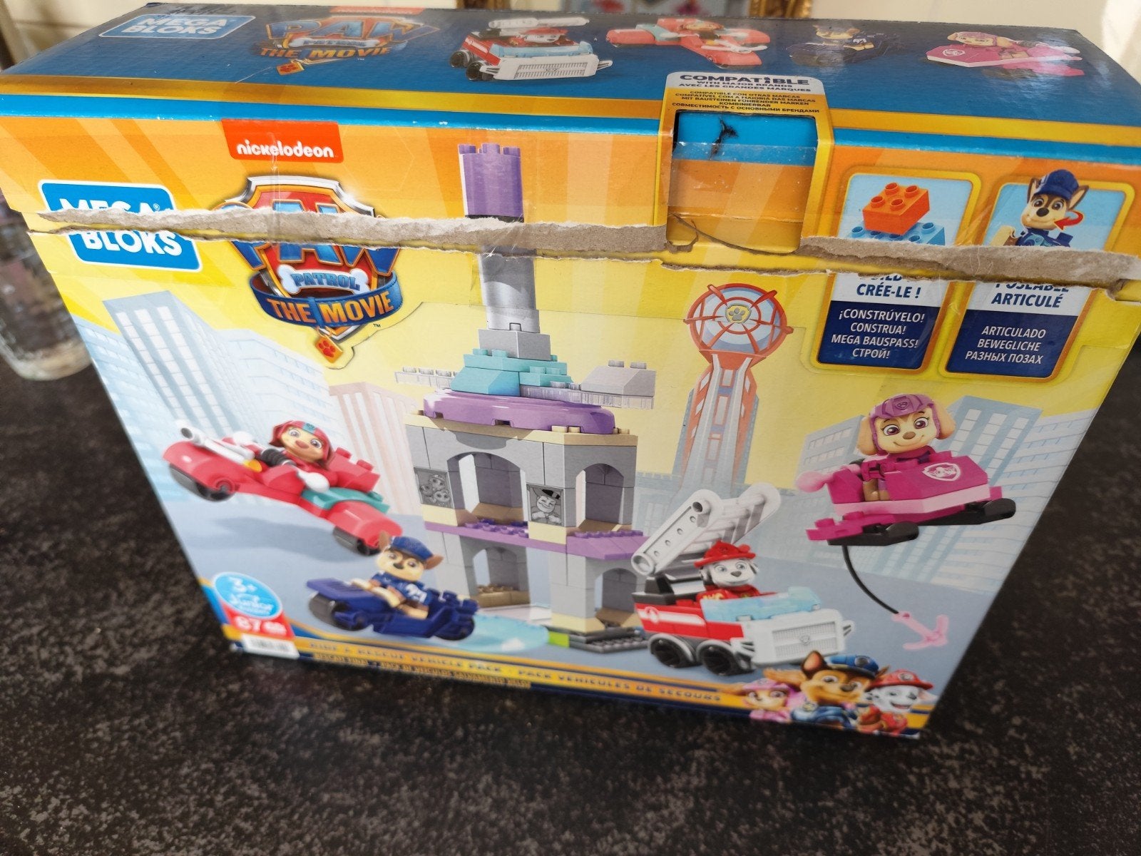 Mega Bloks Paw Patrol De Film Ride & Rescue Voertuig Pak, Ophalen, Zo goed als nieuw, Megabloks