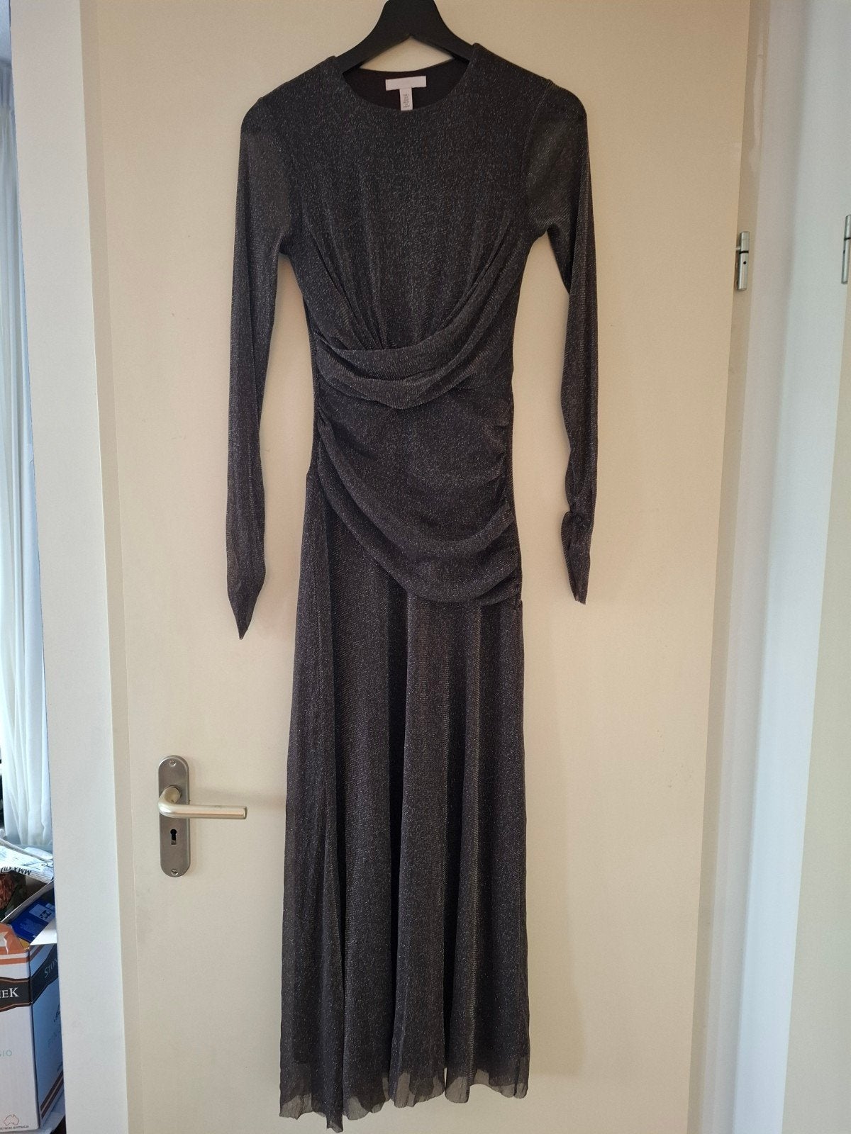 Bruine Glitter Jurk Maat S - Zo Goed als Nieuw, H&M, Ophalen of Verzenden, Zo goed als nieuw